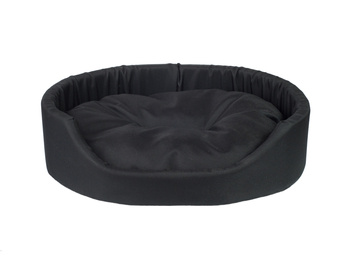 Amiplay ovales Hundebett Basic schwarz [Größe XXXL] 100 x 89 x 19cm