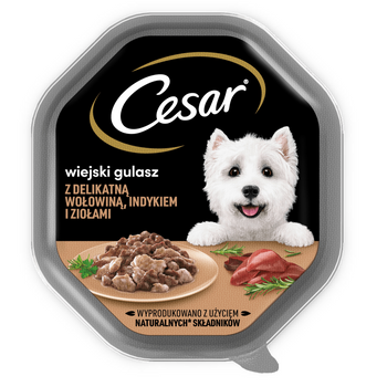 Cesar mit Rindfleisch, Pute und Kräutern in Sauce 150g x 12