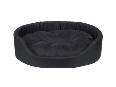 Amiplay ovales Hundebett Basic schwarz [Größe L] 58 x 50 x 15cm