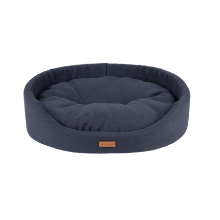 Amiplay ovales Hundebett Montana schwarz [Größe L] 58 x 50 x 15cm