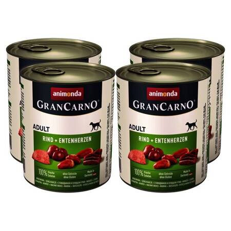 Animonda GranCarno Original Adult rind und entenherzen 800g x 4