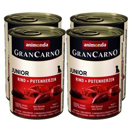 Animonda GranCarno Original Junior rind und truthahnherzen 400g x 4