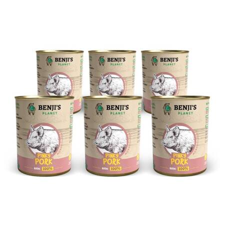 Benji's Planet Pinky Pork 100% Schweinefleisch 850g x 6