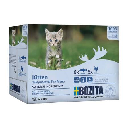 Bozita Kitten Multibox Fleisch und Fisch in Soße 85g x 24 (multipack x 2)