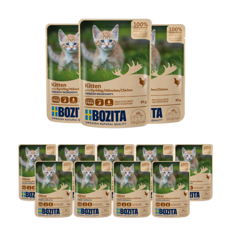 Bozita Kitten in Soße mit Hühnchen 85g x 12