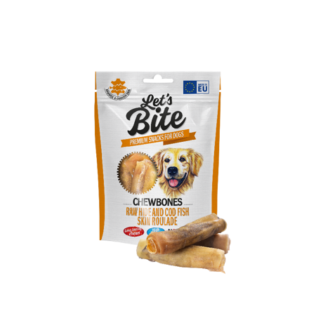 Brit Let's Bite Chewbones Raw Hide and Cod Fish Skin 135g x 2