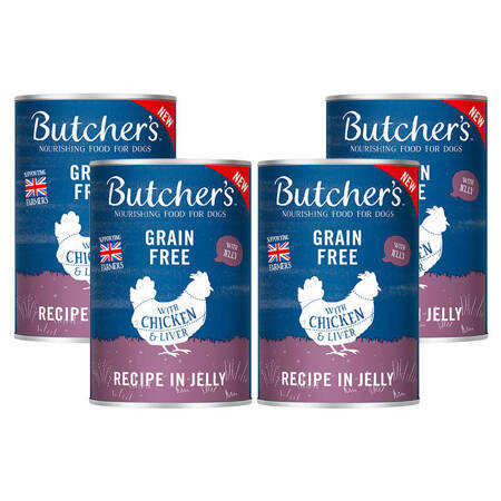 Butcher's Original Recipe mit Hühnchen in Gelee 400g x 4