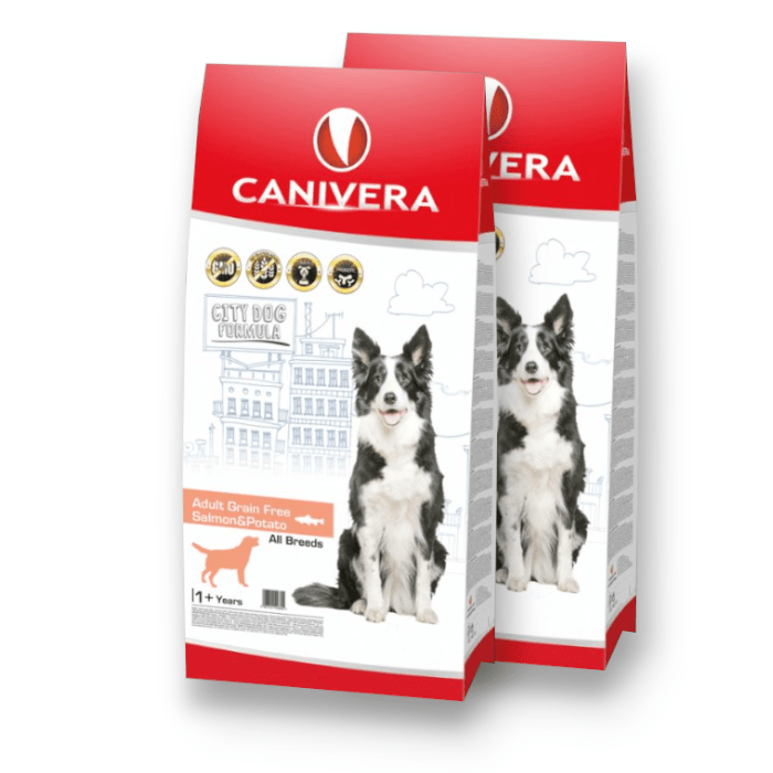 Canivera Adult All Breeds Grain Free Salmon & Potato 2x14kg