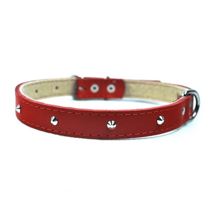 Chaba Dekoratives Lederhalsband rot 40mm/75cm