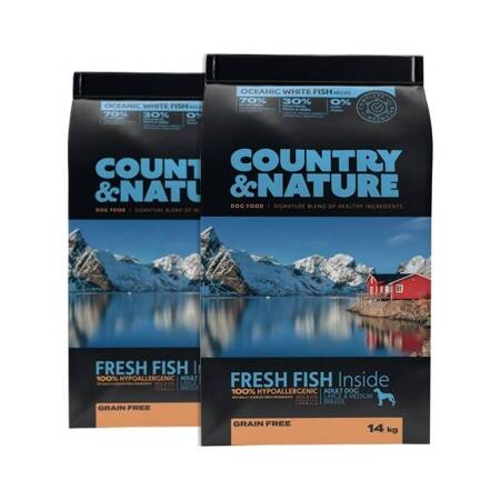 Country&Nature Adult Large/Medium Weißer Fisch 2x14kg