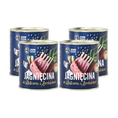 John Dog Berry Line Wildschwein und Kalbfleisch mit Blaubeeren 800g x 4