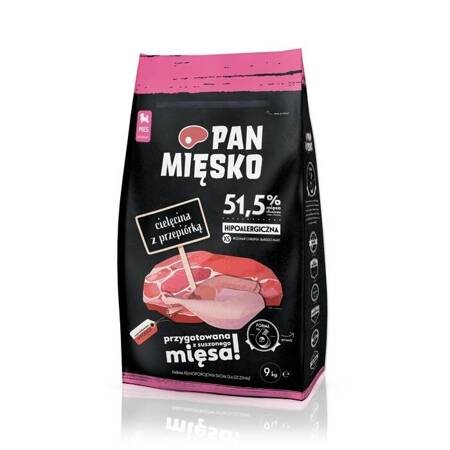 Pan Mięsko für Welpen Kalbfleisch mit Wachteln XS 9kg