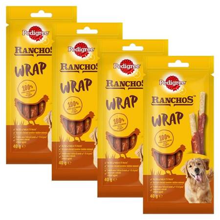 Pedigree Ranchos Wrap Huhn 40g x 4