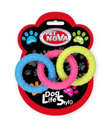 Pet Nova Ringo Minze Rings aus Gummi Mischung aus Farben 18,5cm