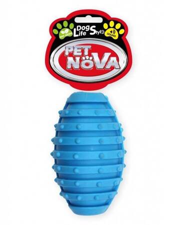 Pet Nova RugbyBall Minze mit Glocke blau 10cm