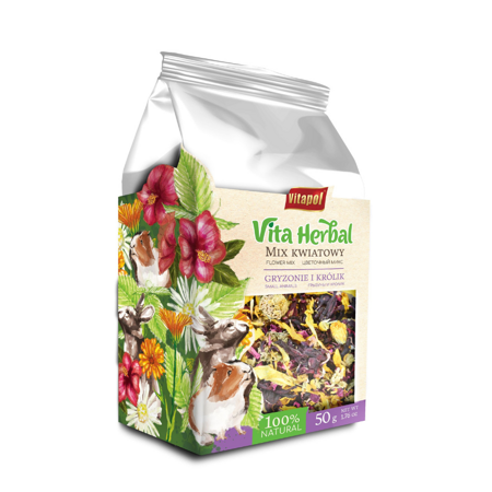 Vitapol Vita Herbal Blumenmischung für Nagetiere und Kaninchen 4 x 50g