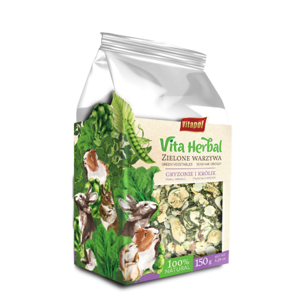 Vitapol Vita Herbal Grünes Gemüse für Nagetiere und Kaninchen 4 x 150g