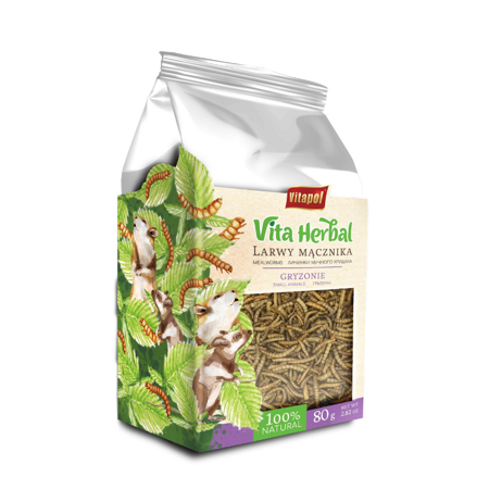 Vitapol Vita Herbal Mehlwürmer für Nagetiere 4 x 80g