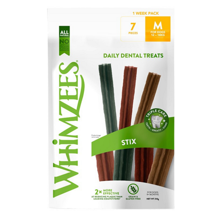 Whimzees Stix Beißring zahnärztlich M 7 Stck.