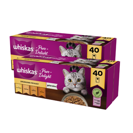 Whiskas Adult Geflügelfrikas in Gelee 85g x 80 (multipack x 2)