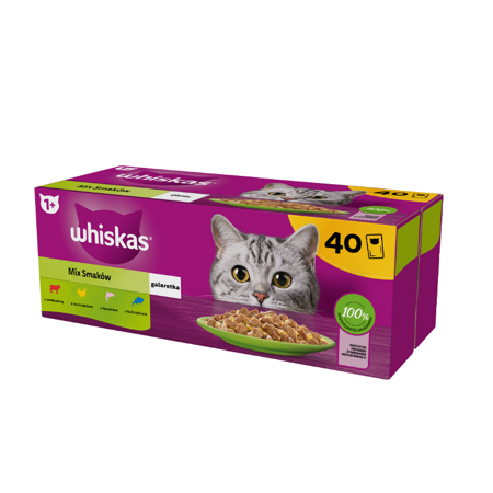 Whiskas Adult Geschmacksmischung in Gelee 85g x 40 (multipack x 1)