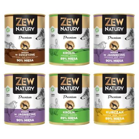 Zew Natury 89% Fleisch Geschmacksmischung 800g x 6