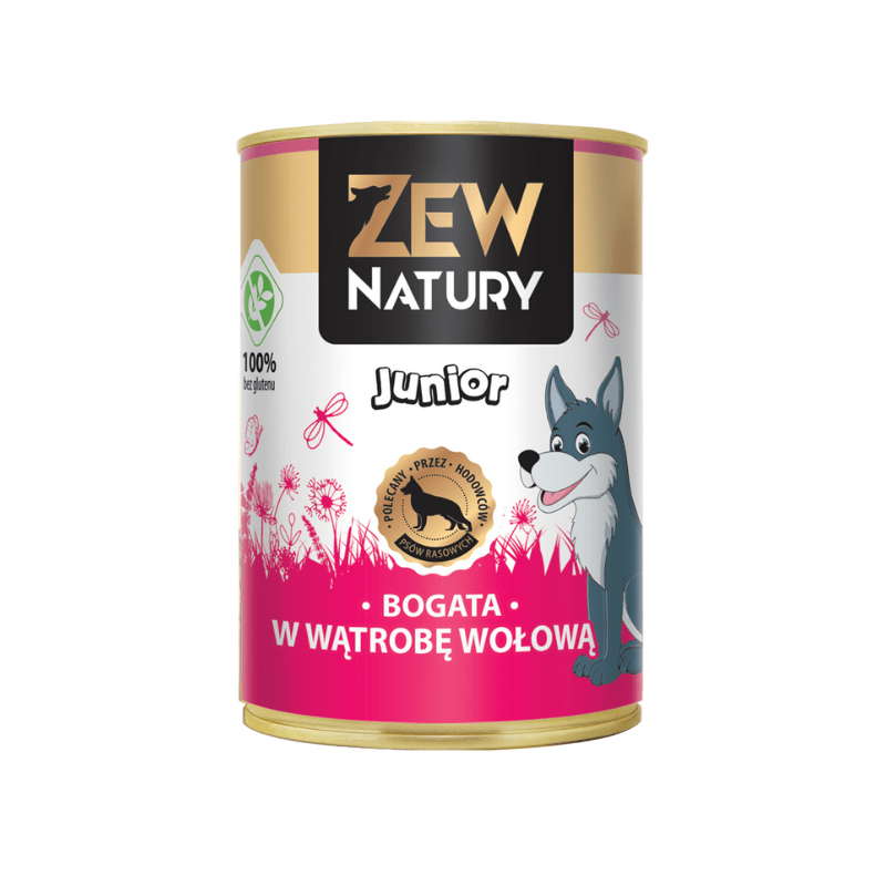 Zew Natury Junior 94% fleisch reich an Rinderleber 12x400g