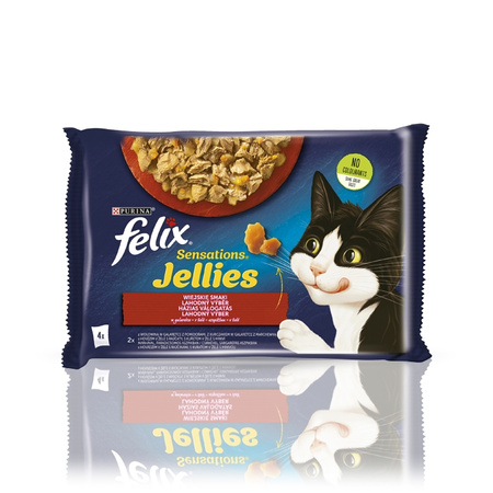 Felix Sensations in Gelee-Rindfleisch und Huhn 85g x 4 (multipack x 1)