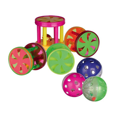 Trixie Rolle oder Rasselball mit Glocke 4cm