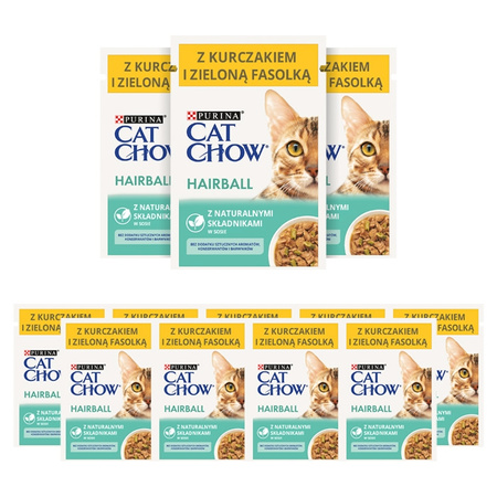 Cat Chow Hairball Huhn mit grünen Bohnen 85g x 12