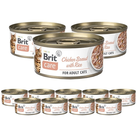 Brit Care Cat Hähnchenbrustfilets mit Reis 12x70g