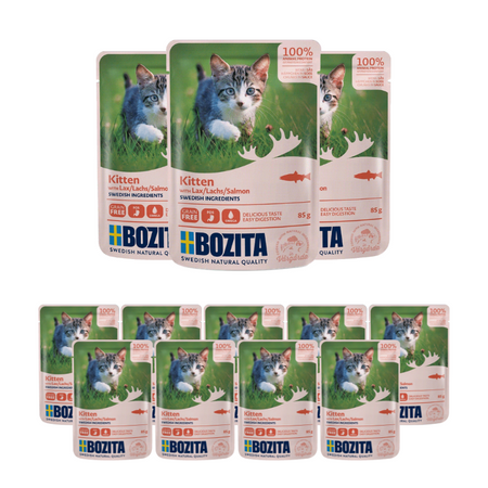 Bozita Kitten in Soße mit Lachs 85g x 12