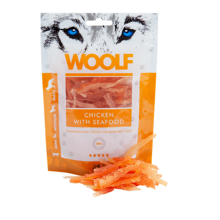 Woolf Delikatesse Huhn mit Meeresfrüchten 100g