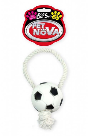 Pet Nova Fußball Rope-Soccer Ball mit Schnur 28cm