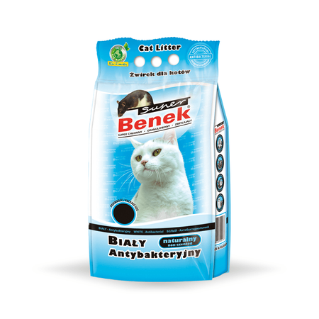 Katzenstreu Super Benek Antibakteriell Weiß 5l